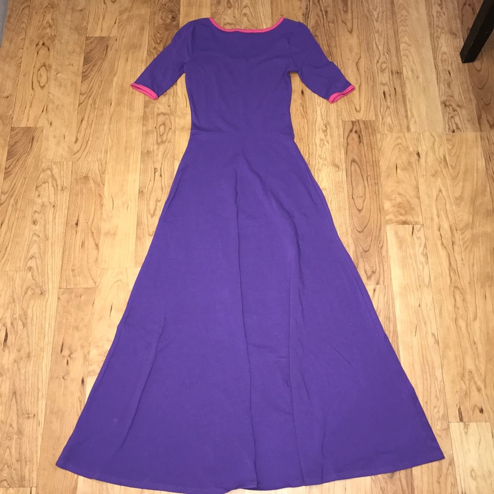 Lularoe Ana Purple & Pink Maxi Dress Small - Picture 7 of 7